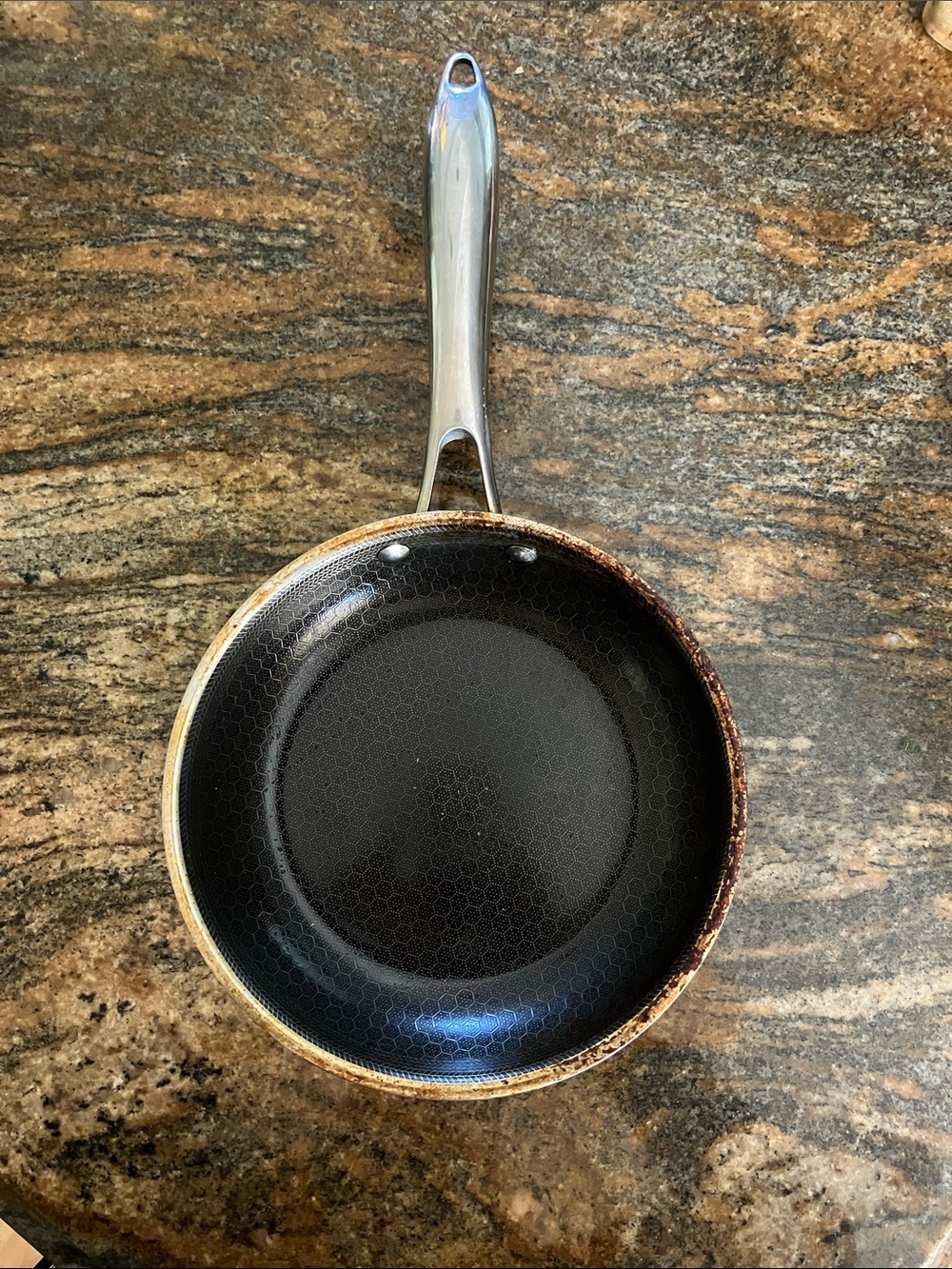 Hexclad 8” Black Nonstick Frying Pan with Stainless Handle